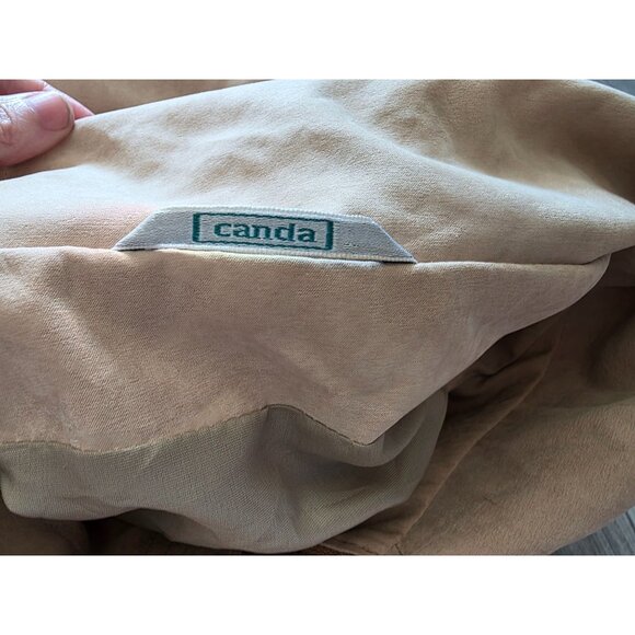 Canda Womens Beige Button-Up Trench Coat Size 42 - Picture 3 of 8